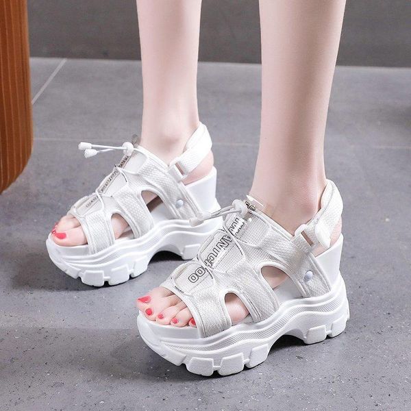 

sandals women gladiator shoes 2021 summer peep toe block heel woman dress ladies leather 11cm super high sandal black