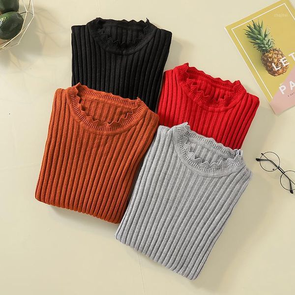 

women's sweaters knitted women sweater pullovers basic rib cotton winter 2021 autumn solid lacework neck jumper long sleeve soft, White;black