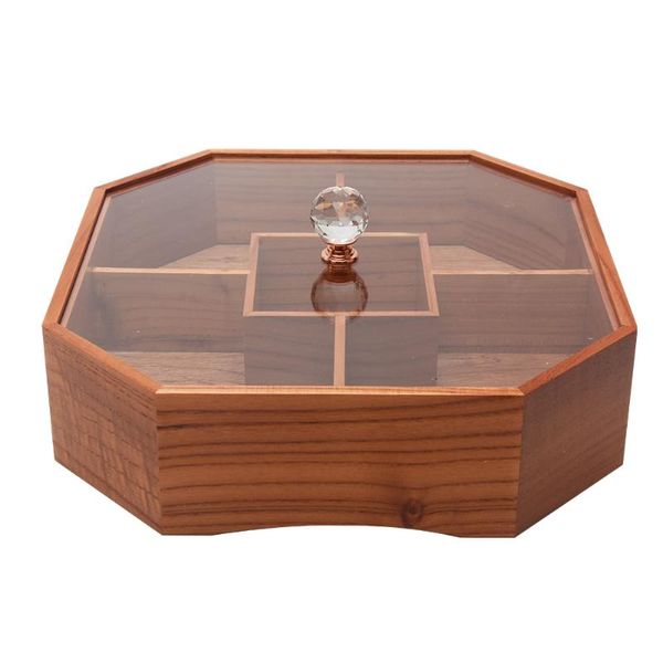 

dishes & plates dish wooden home appetizer tray multi grids party bowls weeding dried fruit storage snack plate candy nut platter