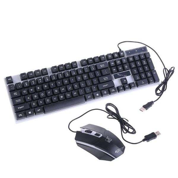 

charging light keyboard and mouse kit rainbow led gaming equipment for ps4 one keyboards