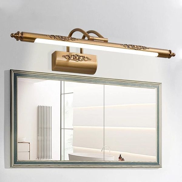 

wall lamp retro cosmetic led bronze 50cm 8w vintage mirror front sconce makeup vanity bathroom home decor light fixture