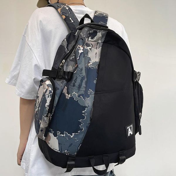 

backpack camouflage high capacity men lapgraffiti book boy school bag male travel women cool student female fashion