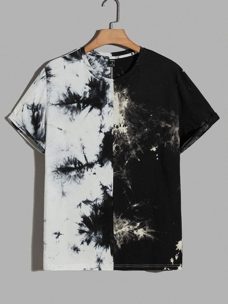 

men tie dye tee k66m#, White;black