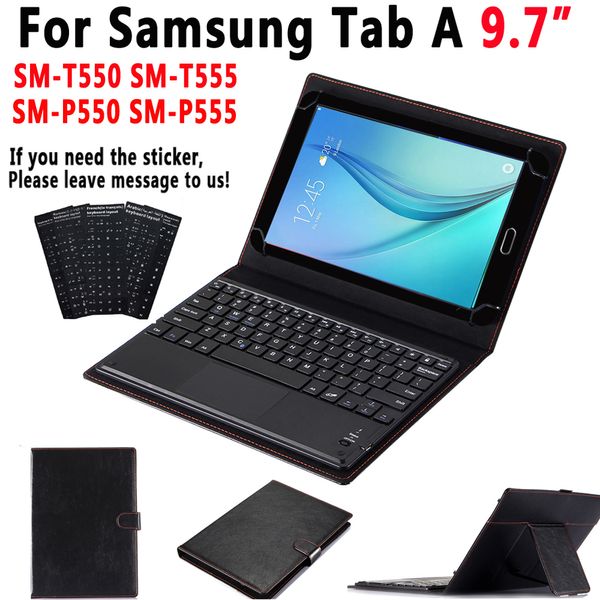 Caso do teclado de Touchpad para Samsung Galaxy Tab A 9.7 s Caneta SM-T550 SM-T555 SM-P550 SM-P555 T550 T555 P550 P555 ​​Capa Capa Capa