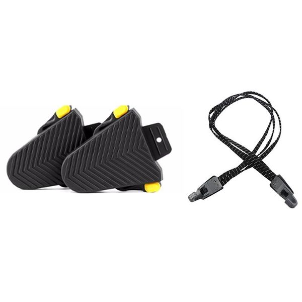 

bike locks 1 pair road lock pedal protector clip sleeve & pcs bicycle luggage rope mountain elastic straps cord