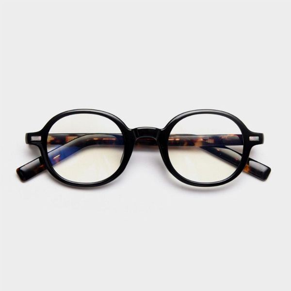 

fashion sunglasses frames tr90 retro rice nail oval glasses men women optical computer 50239, Black