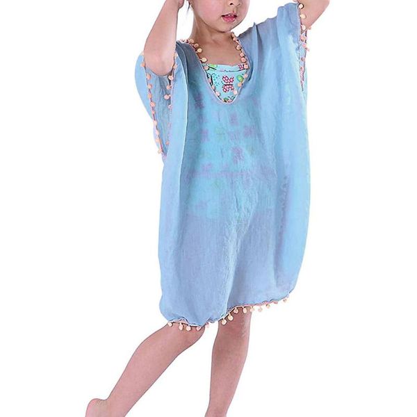 

one-pieces 2021 children's swimsuit girl one-piece sunscreen shirt blouse summer loose, Black
