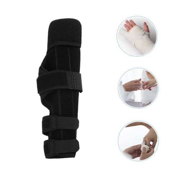 

wrist support finger splint padded brace tendon broken fracture fix band, Black;red