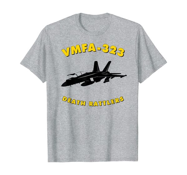 

vmfa-323 fighter attack squadron f/a-18 hornet jet t-shirt, White;black