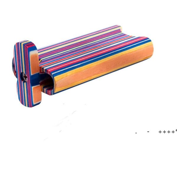 Acessórios para fumar Stripe colorido Madeira Dugout Kit Cambo Cerâmica Um Pessoal + Metal Tubulação Ferramenta Limpador + Dugouts De Madeira Capa Capa RRA9307