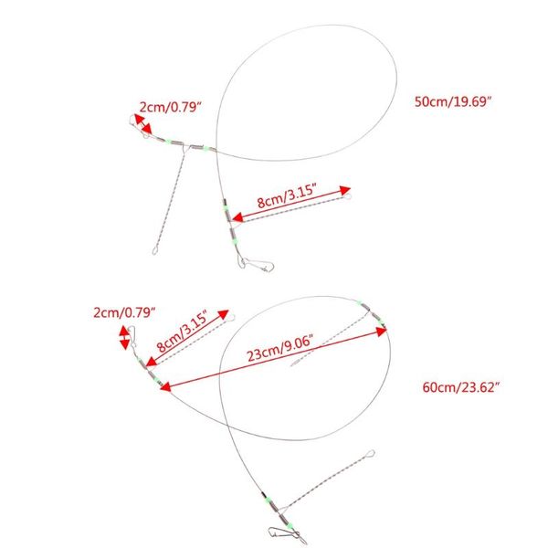 

fishing hooks sea swivel string hook anti-winding steel rigs wire leader line rxbb