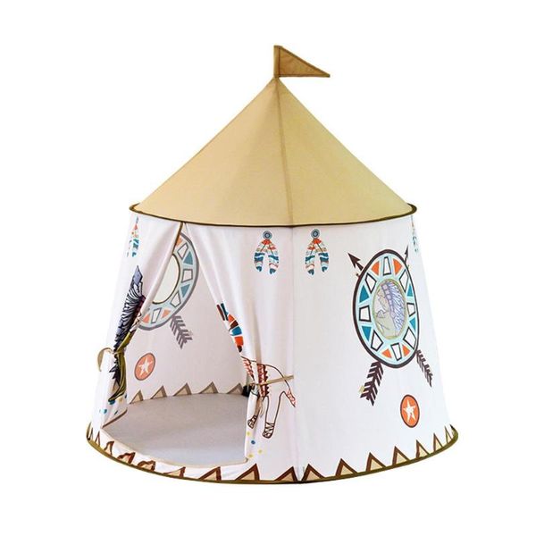 

portable kids hang flag teepee tent princess castle baby children indoor outdoor play game house birthday christmas gift tents and shelters