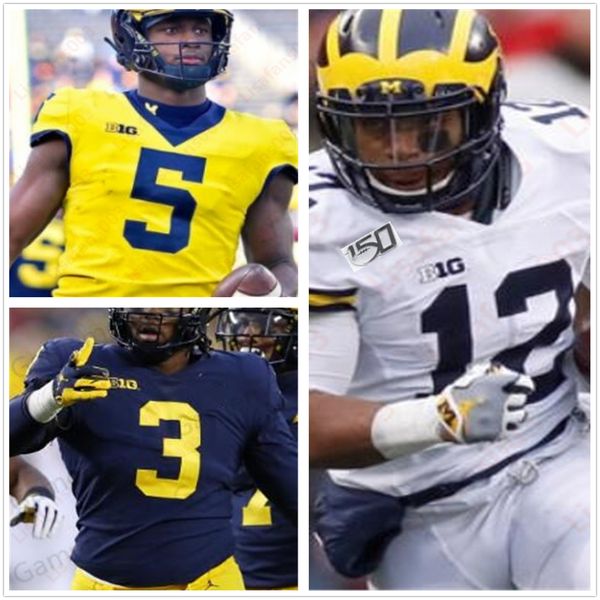 

ncaa michigan football jersey mens women youth dan villari brad hawkins charles woodson desmond howard brandon graham lamarr woodley, Black