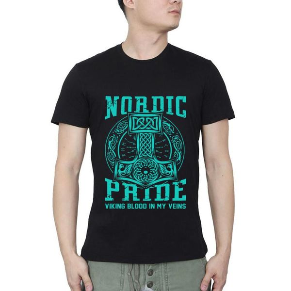 

nordic pride viking blood in my veins t shirt for men men clothing t-shirt t shirt, White;black