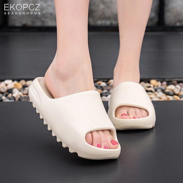 

slippers big size 35-43 women 2021 summer eva home shoes soft thick sole slides brand beach outdoor flip flops, Black