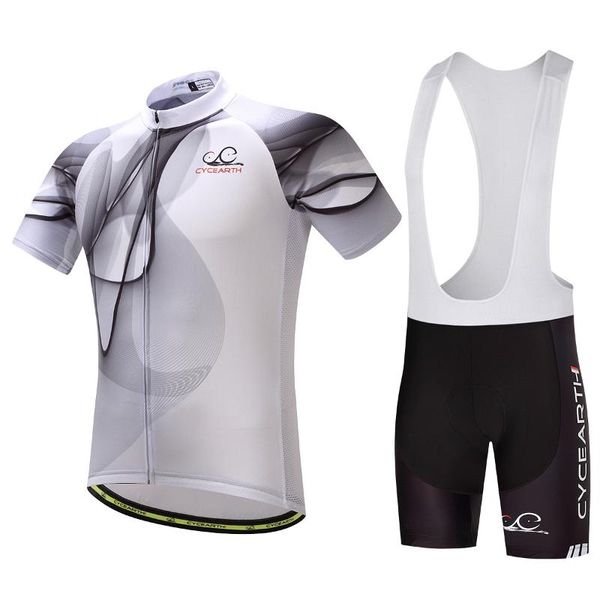 

racing sets cycearth pro team 2021 men's summer cycling jersey short sleeve suit set clothing clothes bib shorts bicycle breathable, Black;blue