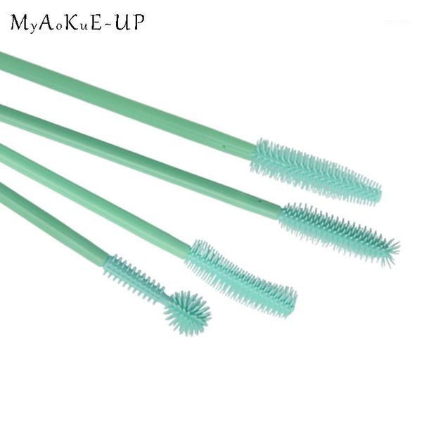 

pcs silicone mascara wand applicator mint eyelashes brush 4 different shape disposable makeup brushes eyelash extension1