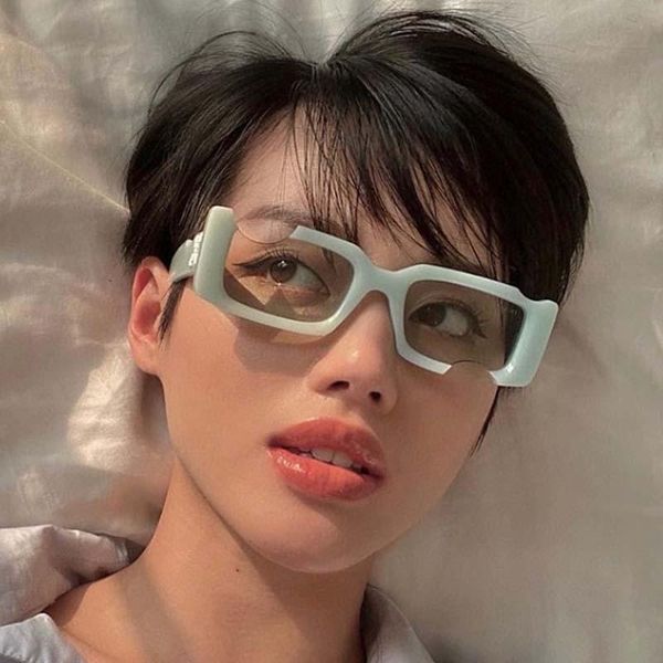 

sunglasses 2021 notch men retro fashion blue ladies shadow glasses, White;black