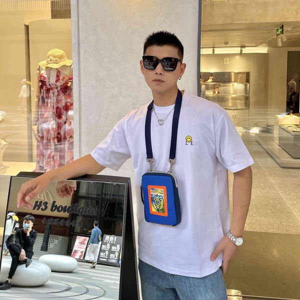 

luoyijia 2021 summer new product smiling face series limited edition embroidered t-shirt for men and women, White