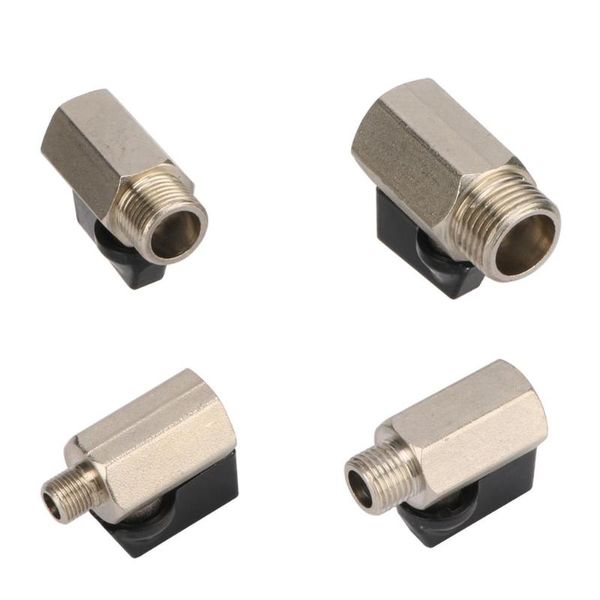 

1/8" 1/4" 3/8" 1/2" bsp male to female threaded mini brass ball valve garden irrigation system water control switch adap
