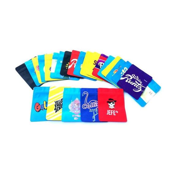 

2021 cookies california sf 8th 3.5g mylar childproof bags 30 types packaging zipper gelatti c logo touch skin dhl free