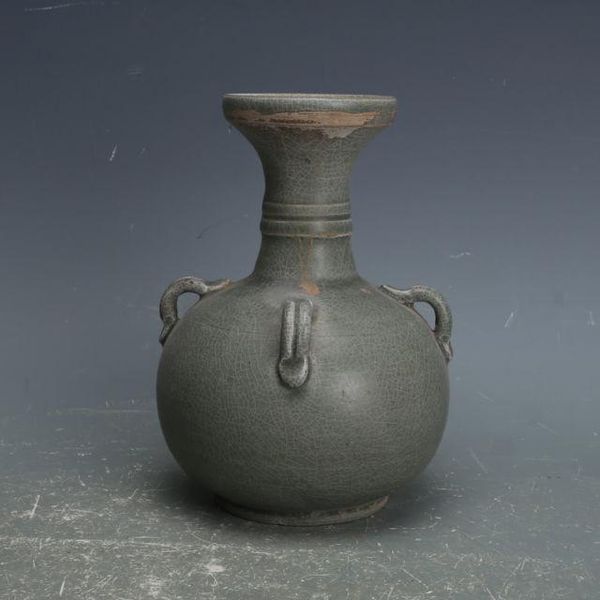 

vases ancient chinese antique hand make celadon porcelain four system vase