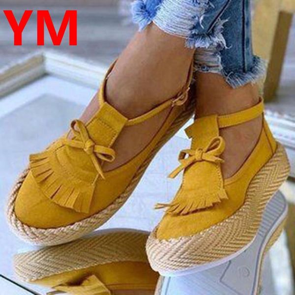 

dress shoes women sandals buckle strap flock summer chaussures t-strap femme flat platform sandalias tassels 2021 fashion 43, Black