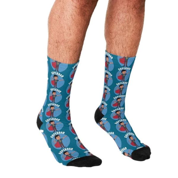 

men's socks funny father's day protecting family printed rock hip hop men happy boys street style crazy for, Black