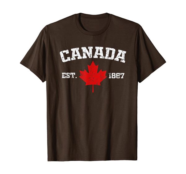 

vintage canada est. 1867 maple leaf gift t-shirt, White;black