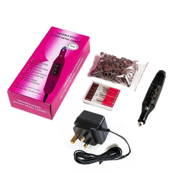 

nail drill & accessories electric stainless steel mini set manicure pedicure tool cutter with bits polisher portable
