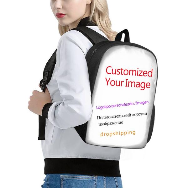 

backpack customize the image women children men travel bags compass school boys girls book bag drop