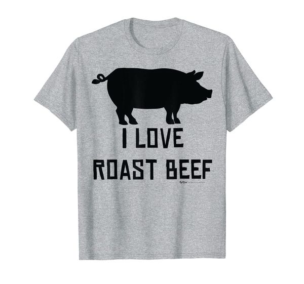 

i love roast beef funny pig drawing farmer t shirt gifts, White;black