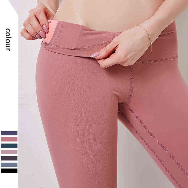 

(women's pants capris yoga pant's high waist nude nylon inside pocket sports nude fitns pants, Black;white
