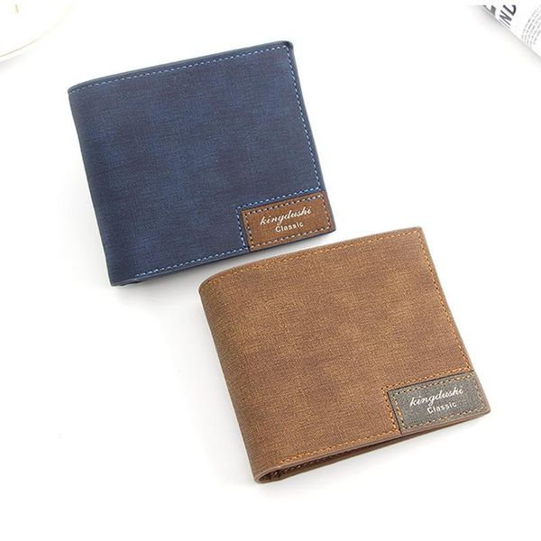 

wallets 2021 fashion wallet for men scrub pu purse business many pocket holder multi-function id card bag coin cartera, Red;black