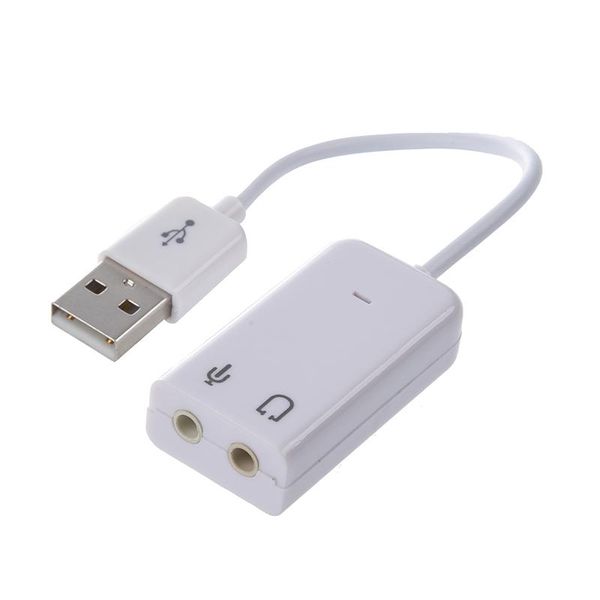 

audio cables & connectors 3.5mm microphone earphone socket usb 2.0 sound card speaker o adapter white