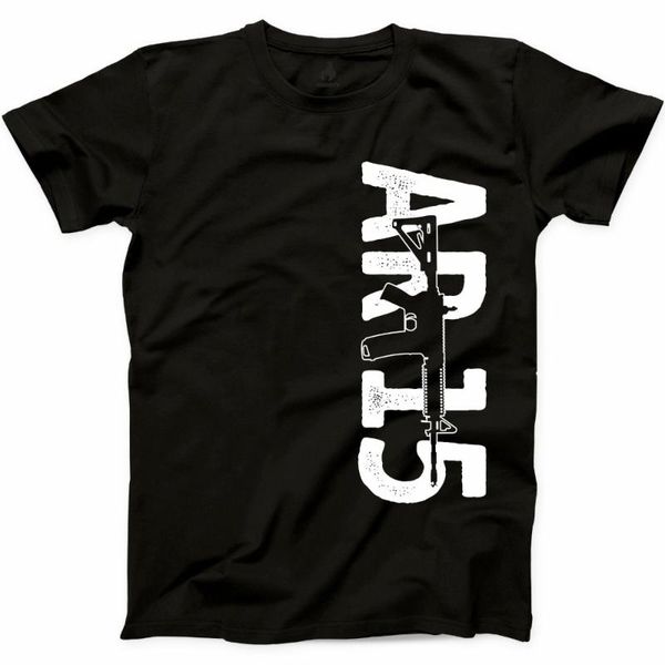 

men's t-shirts ar15 t shirt 2nd amendment gun lover rights second right bear arms graphic teefashion 2021 men short sleeve tshirt funny, White;black