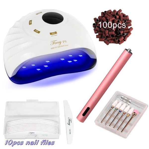 

nail art kits manicure set uv led lamp dryer mini drill pen bits mill cutter machine file sanding removing gel varnish