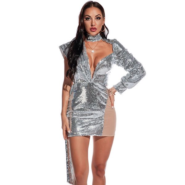 

fashion dress women's evening sequin, Black;pink