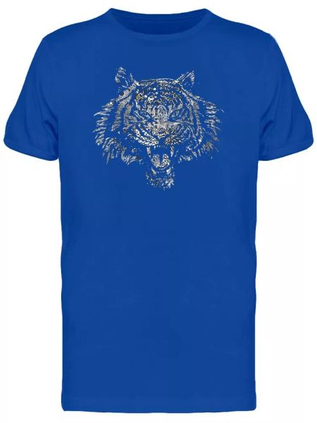 

Grunge Tiger Roar B&W Tee Men's -Image by Shutterstock, White;black
