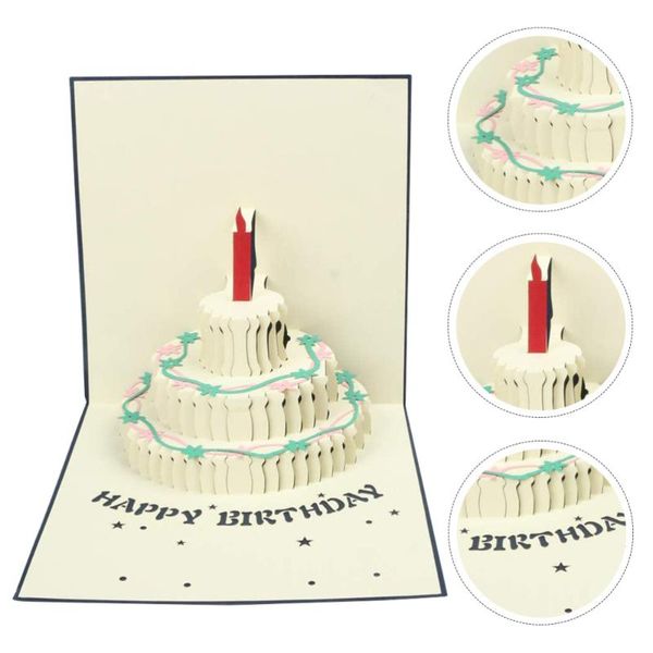 

greeting cards 1pc 3d cake creative birthday -up