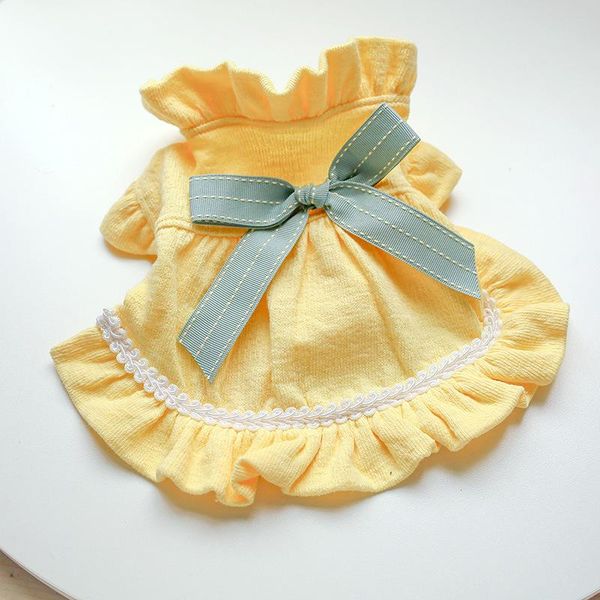 

dog apparel girl clothing spring autumn winter dress cute bowknot princess skirt cat puppy yorkshire pomeranian clothes outfit coat