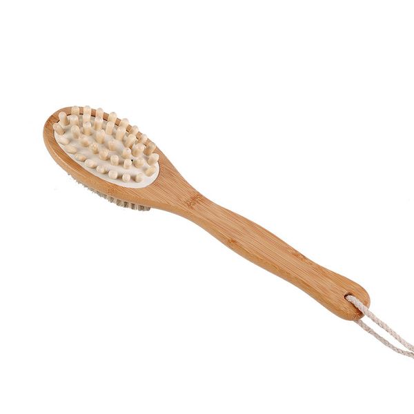 

manufacturers stock bamboo handle bristles massager bath brush massage wholesale