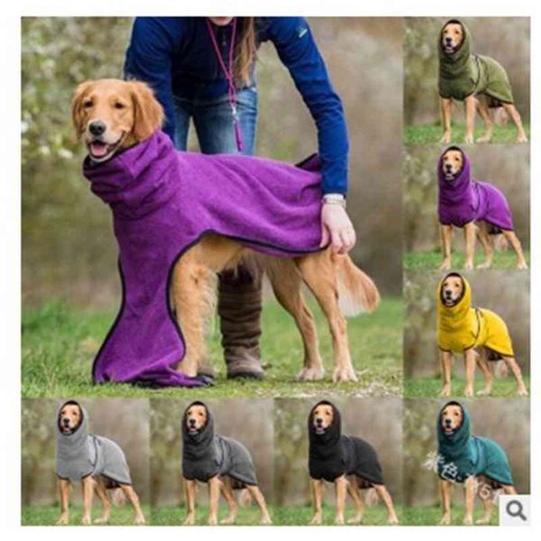 

21 pullover pet suit psh golden dog thickened warm hooded solid color q006