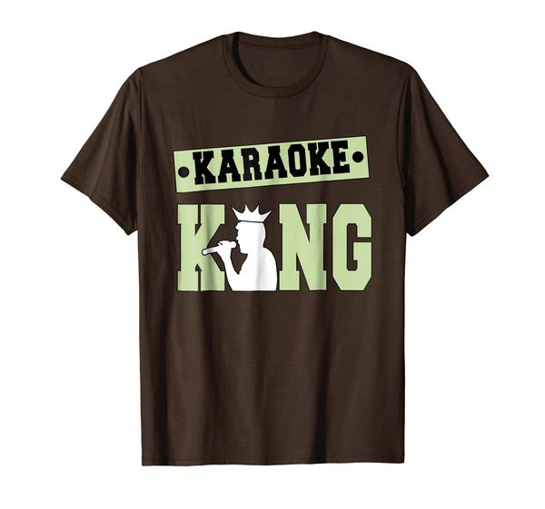 

karaoke king funny t-shirt karaoke singing singer karaoker, White;black