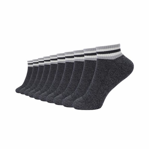 

men's socks 10 pairs men ankle breathable summer winter short harajuku fashion casual comfortable cotton athletic sports, Black