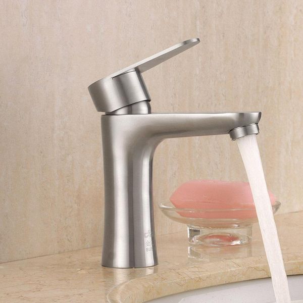 

bathroom sink faucets nickle finish single handle faucet stainless steel basin mixer taps