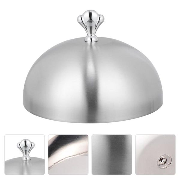 

pans 1pc household steak cover stainless steel oilproof dish