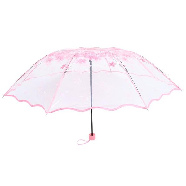 

umbrellas raining folding umbrella creative floral decor transparent travel