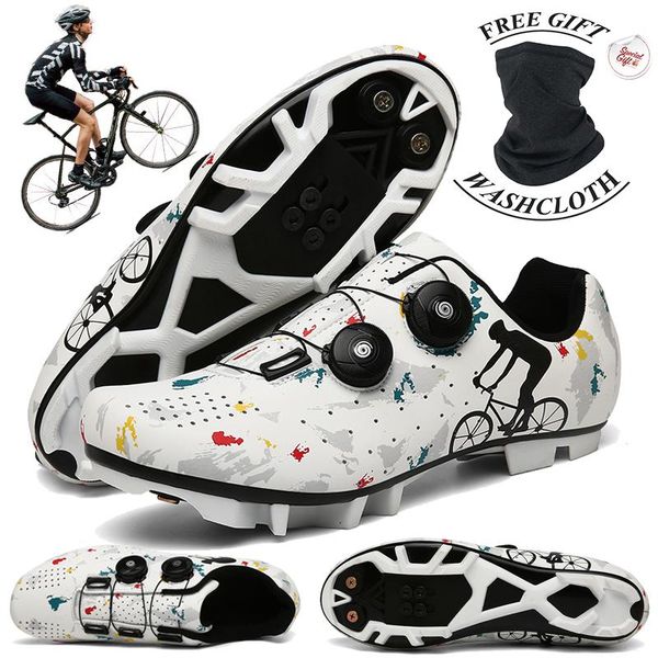

cycling sports shoes professional mtb bike bicycle men self-locking road women spd racing shoe footwear, Black