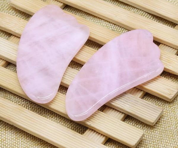 

2021 healthylife green white pink rose quartz green agate dongling jade guasha board natural stone scraper gua sha tools